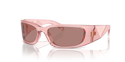 Prada SPR A14 Transparent Peach/Light Brown #colour_transparent-peach-light-brown