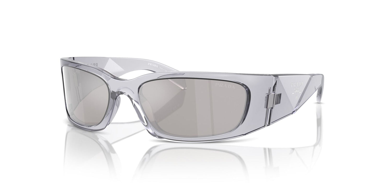 Prada SPR A19 Transparent Grey/Light Grey Silver Mirror #colour_transparent-grey-light-grey-silver-mirror