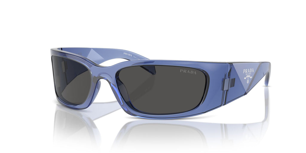 Prada SPR A19 Transparent Iris/Dark Grey #colour_transparent-iris-dark-grey
