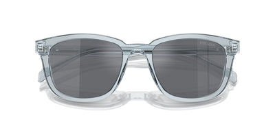 Prada SPR A21 Transparent Azure/Dark Grey Flash Silver #colour_transparent-azure-dark-grey-flash-silver