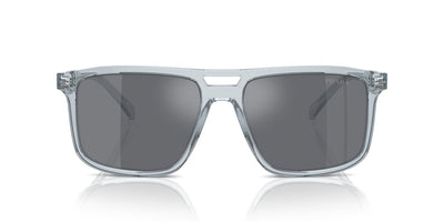 Prada SPR A22 Transparent Azure/Dark Grey Flash Silver #colour_transparent-azure-dark-grey-flash-silver
