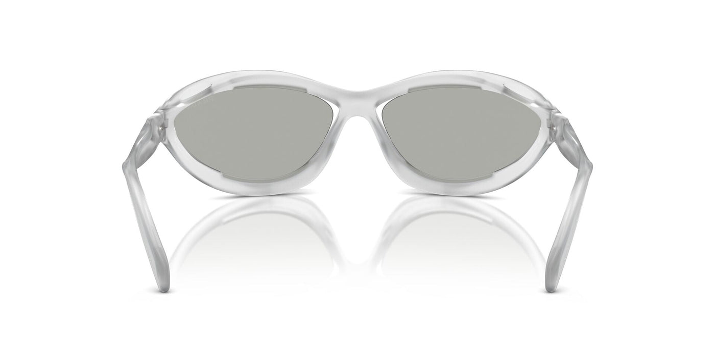 Prada SPR A23 Frosted Crystal/Clear Silver 80 Mirror #colour_frosted-crystal-clear-silver-80-mirror