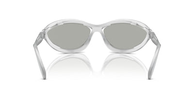 Prada SPR A23 Frosted Crystal/Clear Silver 80 Mirror #colour_frosted-crystal-clear-silver-80-mirror