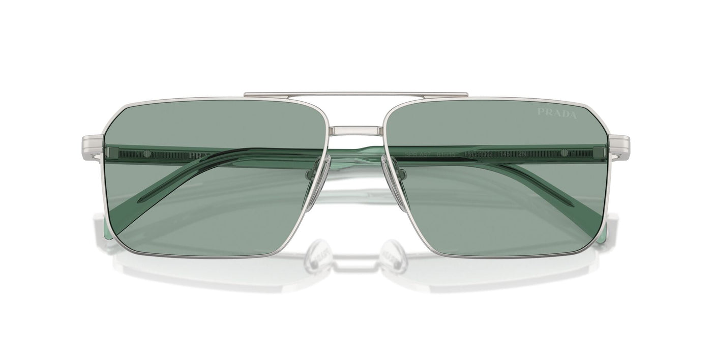 Prada SPR A57 Silver/Petrol Green #colour_silver-petrol-green