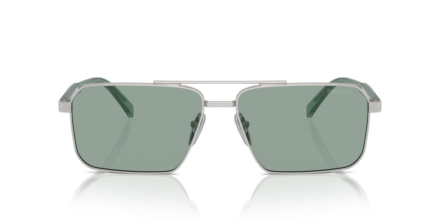 Prada SPR A57 Silver/Petrol Green #colour_silver-petrol-green