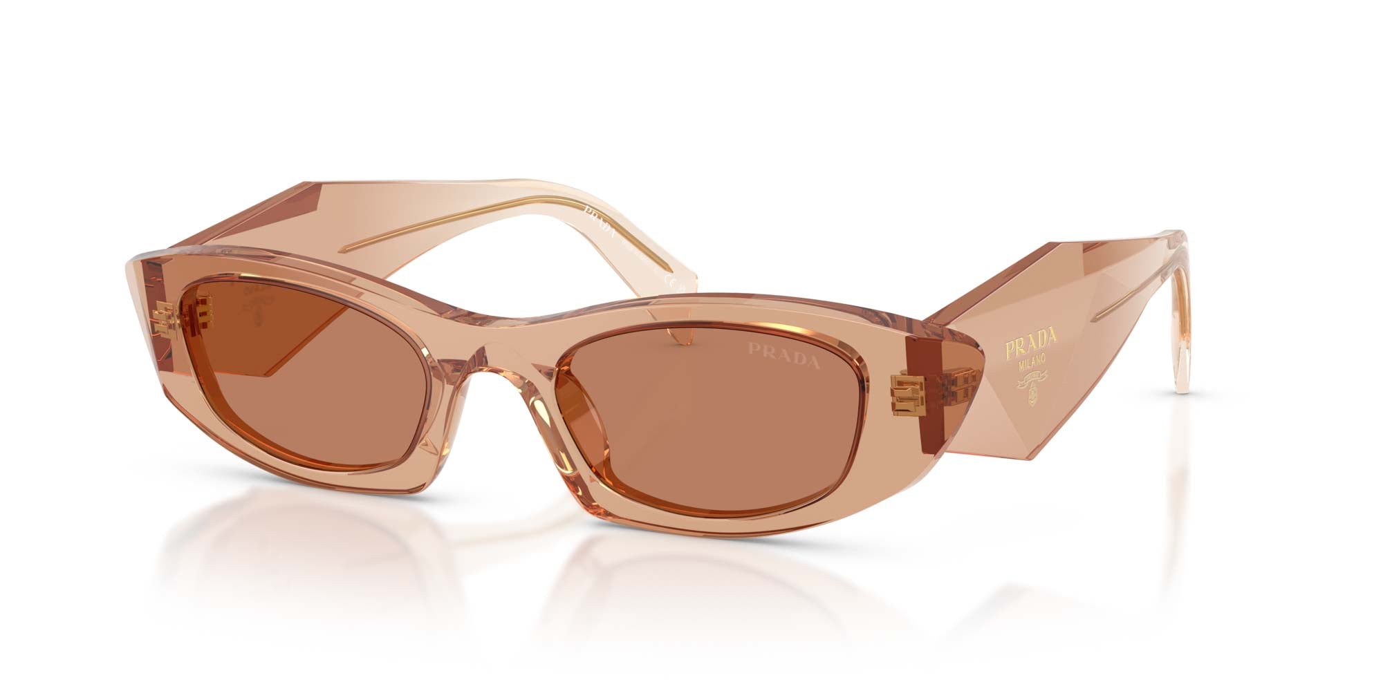 Prada SPR B16 Oval Sunglasses | Fashion Eyewear UK