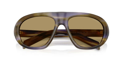 Prada SPR C05 Striped Laguna/Green Olive #colour_striped-laguna-green-olive