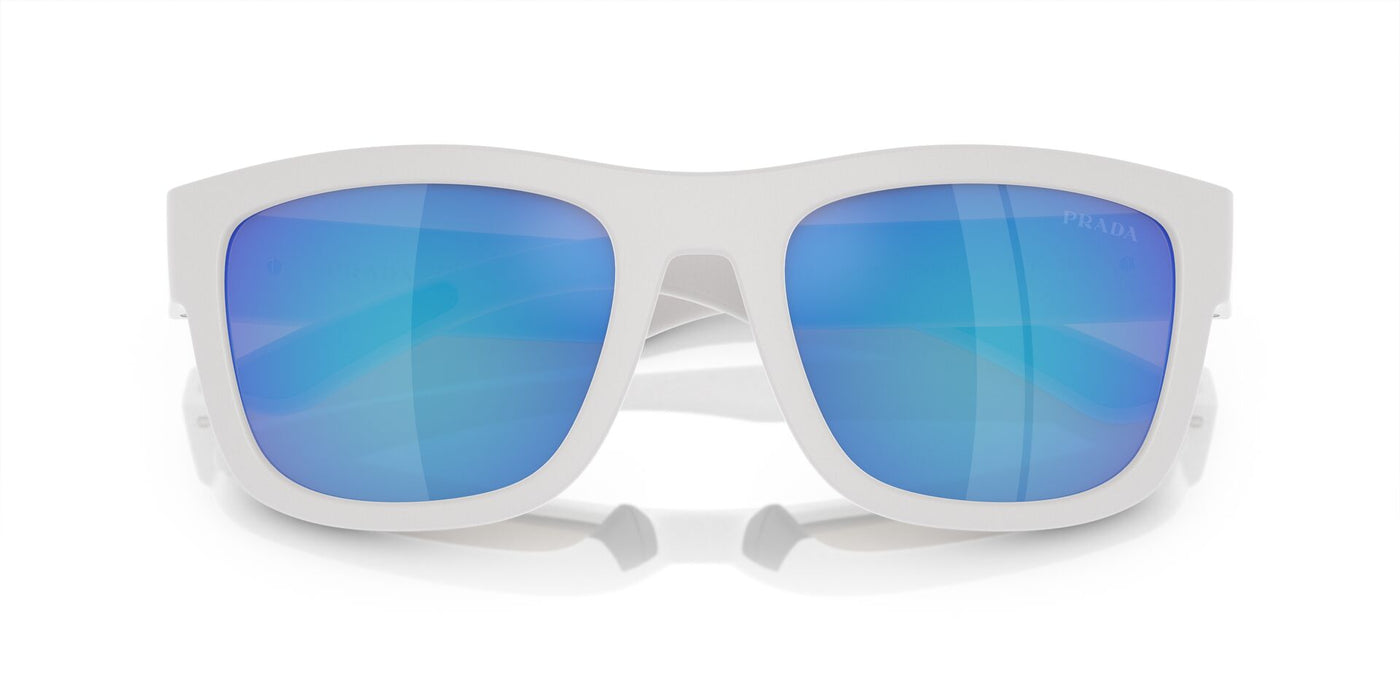 Prada Linea Rossa SPS01Z White Rubber/Light Green Blue Mirror #colour_white-rubber-light-green-blue-mirror