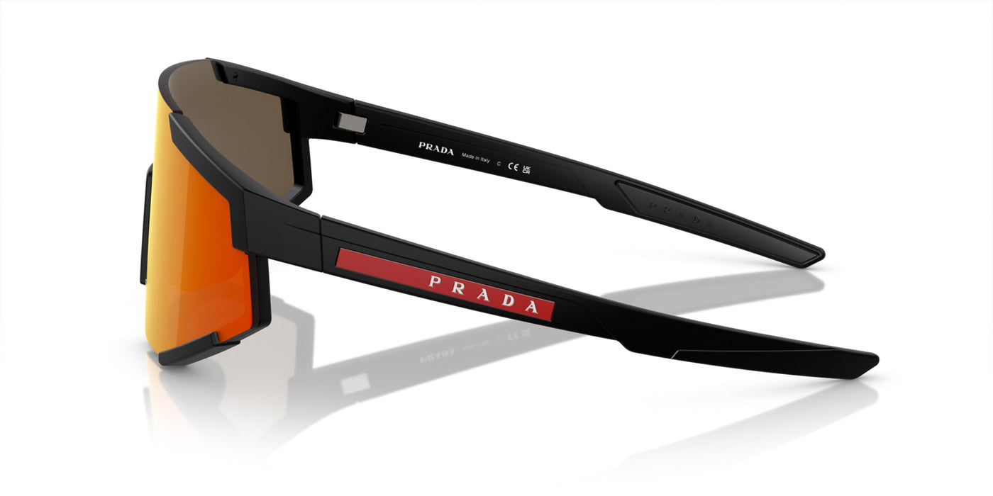 Prada Linea Rossa SPS04W Black Rubber/Brown Orange Mirror #colour_black-rubber-brown-orange-mirror