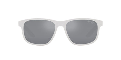 Prada Sport Linea Rossa SPS06Y White Rubber/Light Blue Silver Mirror #colour_white-rubber-light-blue-silver-mirror