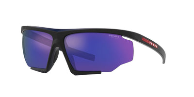 Prada Sport Linea Rossa SPS07Y Matte Blue-Black Rubber/Dark Blue Violet Tuning Mirror #colour_matte-blue-black-rubber-dark-blue-violet-tuning-mirror