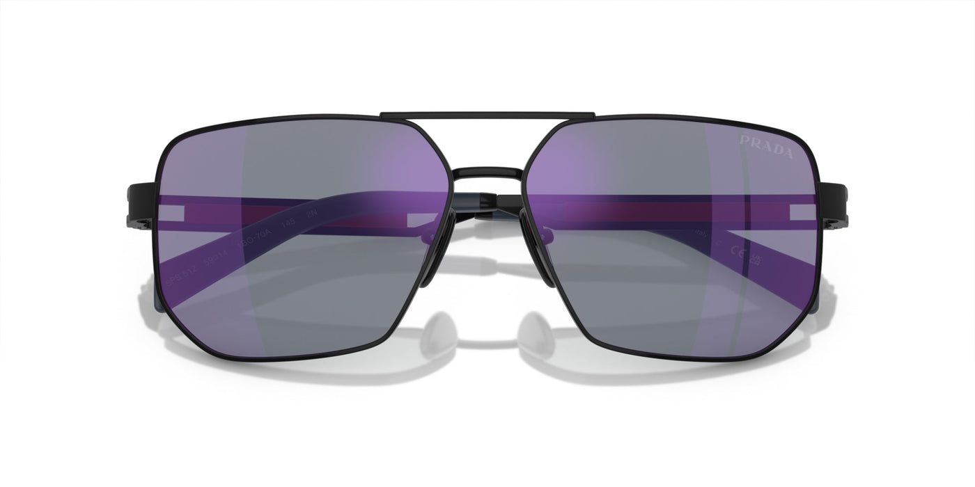 Prada Linea Rossa SPS51Z Matte Black/Dark Blue Violet Mirror #colour_matte-black-dark-blue-violet-mirror