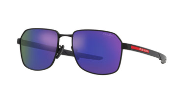 Prada Sport Linea Rossa SPS54W Black Rubber/Dark Blue Violet Mirror #colour_black-rubber-dark-blue-violet-mirror