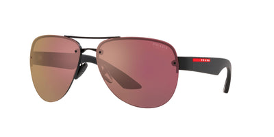 Prada Sport Linea Rossa SPS55Y Black Demi Shiny/Dark Grey Orange Mirror #colour_black-demi-shiny-dark-grey-orange-mirror