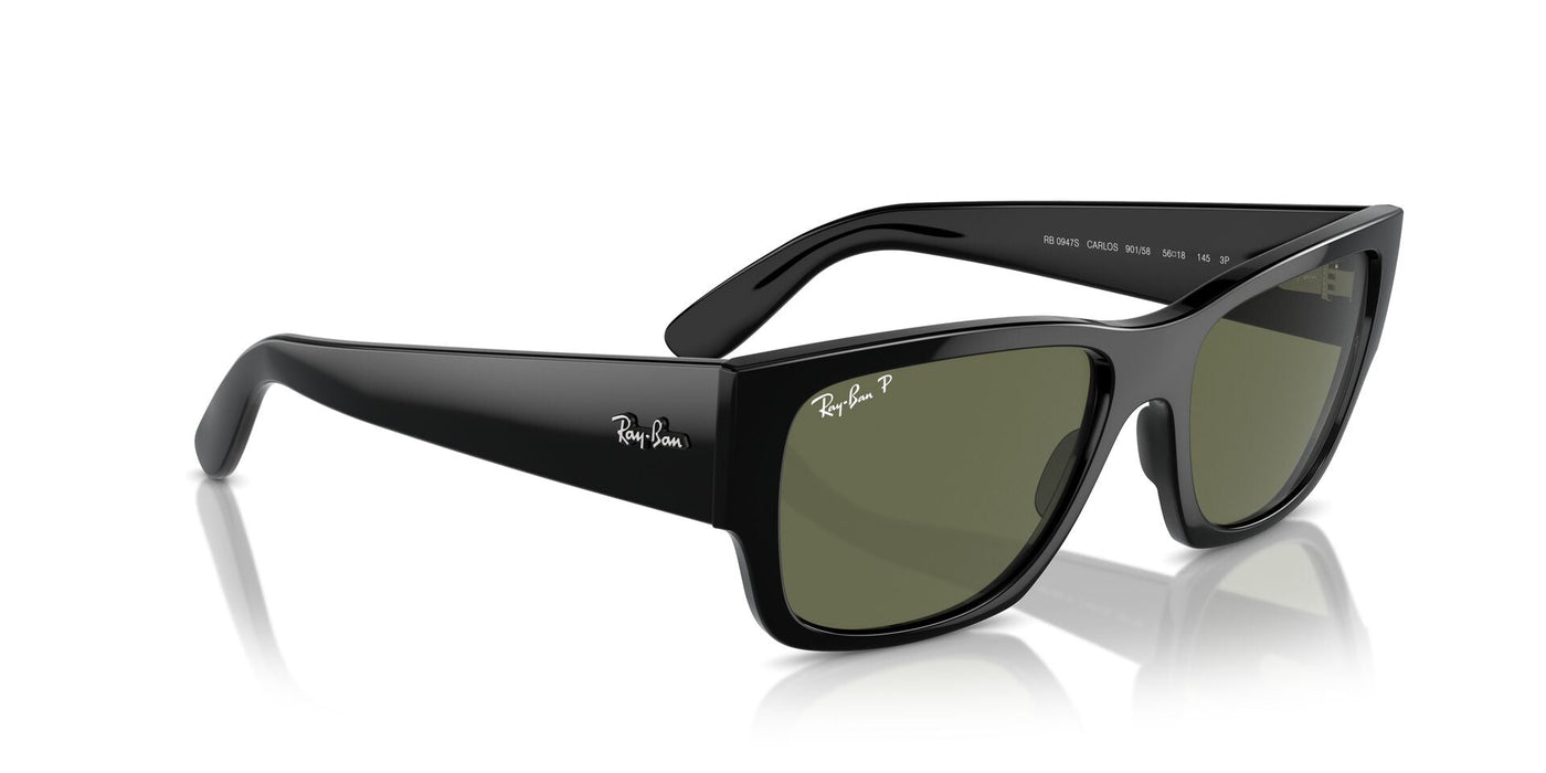 Ray-Ban Carlos RB0947S Black/Green Polarised #colour_black-green-polarised