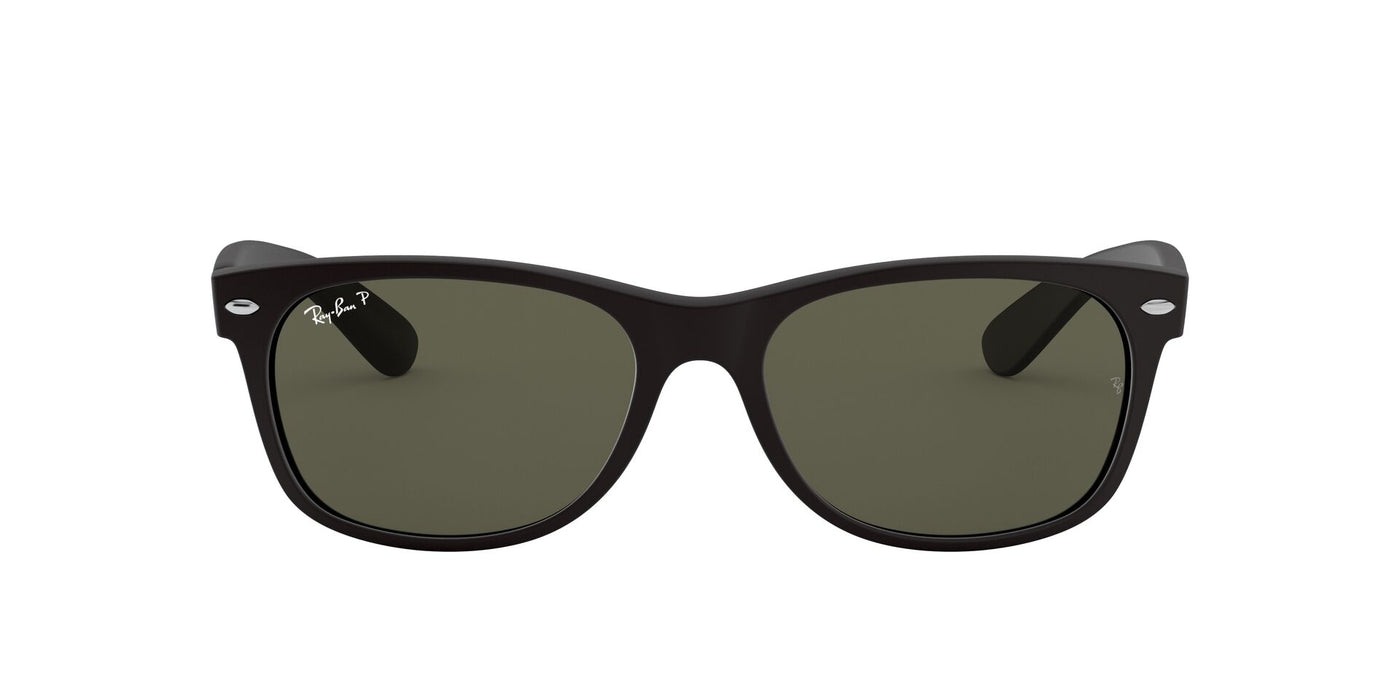 Ray-Ban New Wayfarer RB2132 - Medium Matte Black/Green Polarised #colour_matte-black-green-polarised