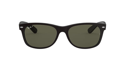 Ray-Ban New Wayfarer RB2132 - Medium Matte Black/Green Polarised #colour_matte-black-green-polarised