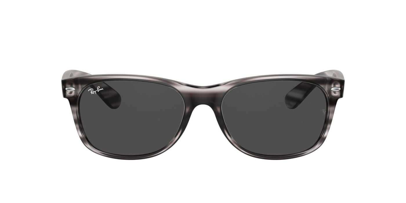 Ray-Ban New Wayfarer RB2132 - Medium Striped Grey/Dark Grey #colour_striped-grey-dark-grey