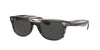 Ray-Ban New Wayfarer RB2132 - Large Striped Grey/Dark Grey #colour_striped-grey-dark-grey