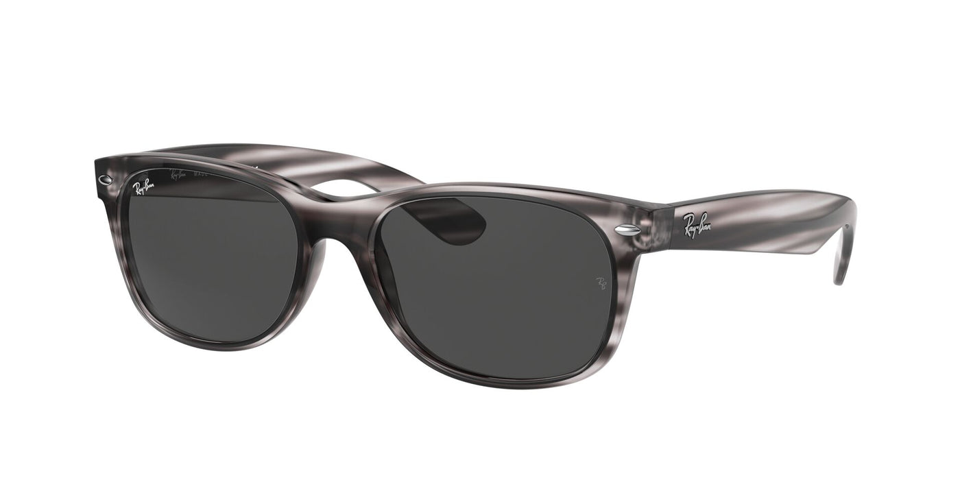 Ray-Ban New Wayfarer RB2132 - Medium Striped Grey/Dark Grey #colour_striped-grey-dark-grey