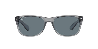 Ray-Ban New Wayfarer RB2132 - Large Transparent Grey/Dark Blue Polarised #colour_transparent-grey-dark-blue-polarised