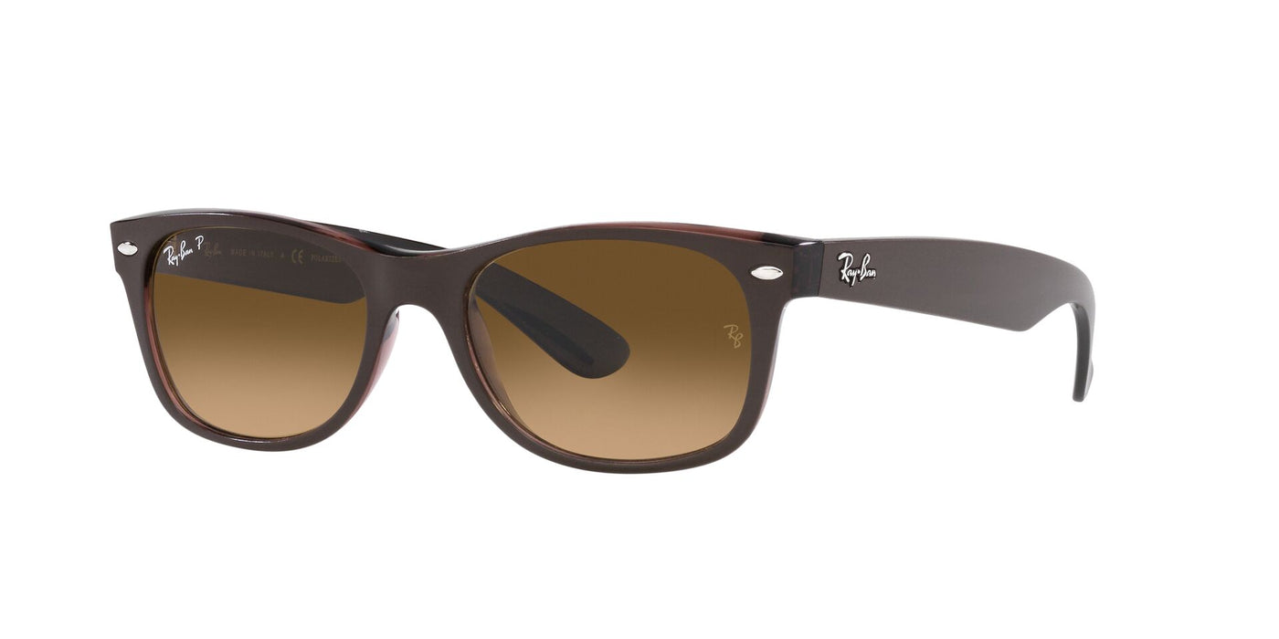 Ray-Ban New Wayfarer RB2132 - Large Transparent Brown/Brown Polarised #colour_transparent-brown-brown-polarised