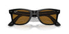 Ray-Ban Original Wayfarer RB2140 - Large Black On Transparent/Brown #colour_black-on-transparent-brown