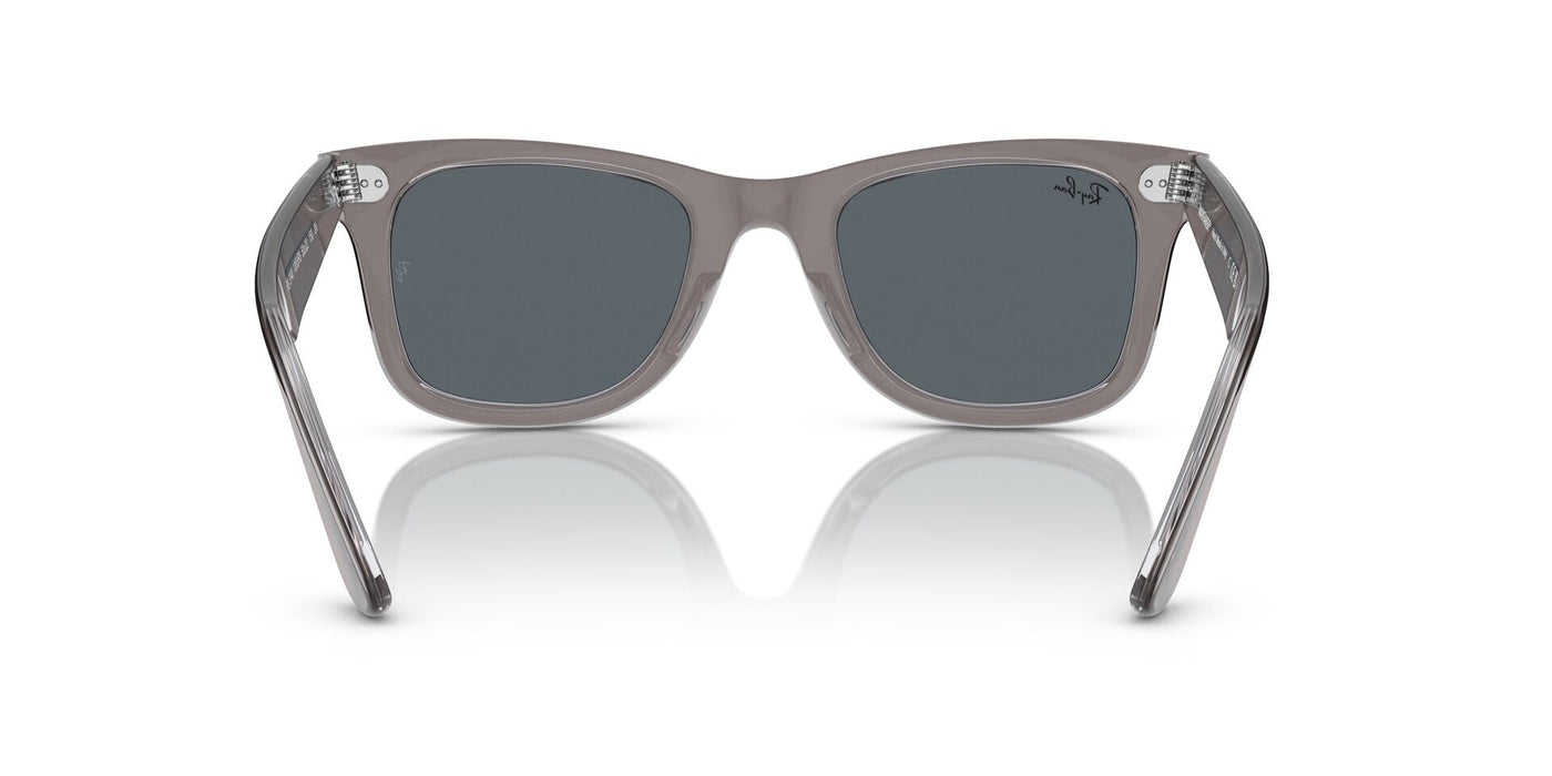 Ray-Ban Original Wayfarer RB2140 - Medium Grey On Transparent/Blue #colour_grey-on-transparent-blue