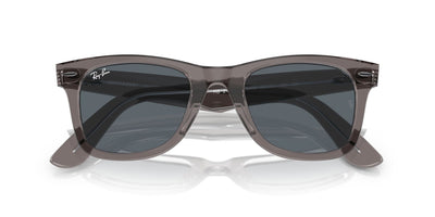 Ray-Ban Original Wayfarer RB2140 - Large Grey On Transparent/Blue #colour_grey-on-transparent-blue