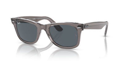 Ray-Ban Original Wayfarer RB2140 - Medium Grey On Transparent/Blue #colour_grey-on-transparent-blue