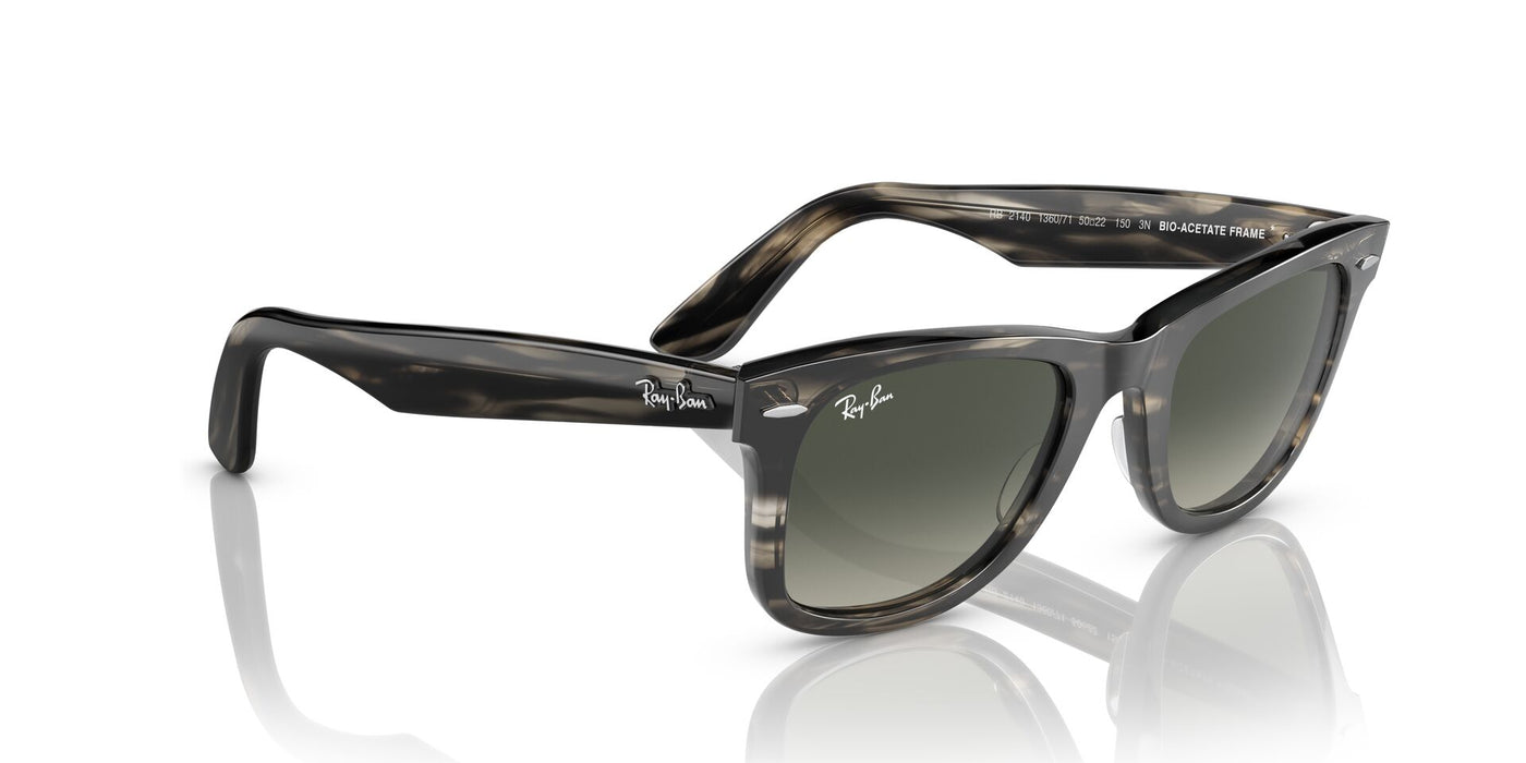 Ray-Ban Original Wayfarer RB2140 - Medium Striped Grey/Grey Gradient #colour_striped-grey-grey-gradient