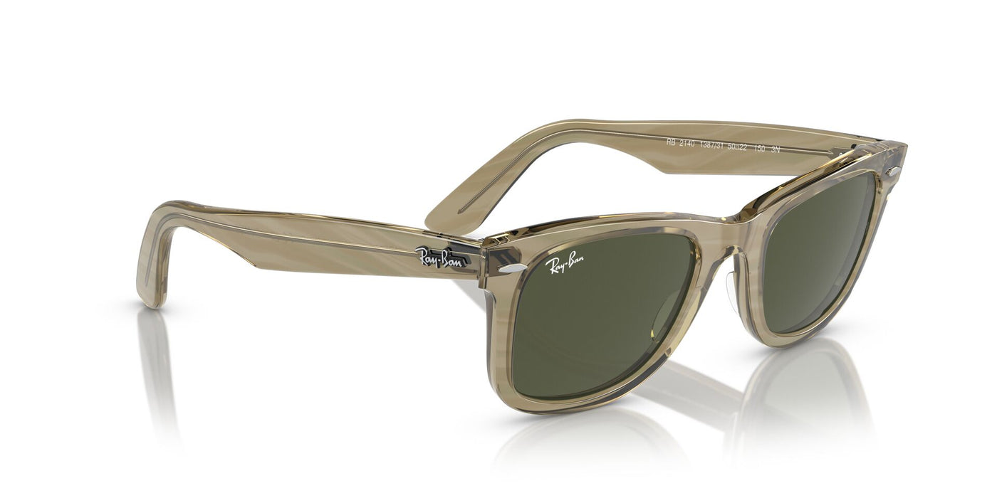 Ray-Ban Original Wayfarer RB2140 - Medium Photo Striped Grey/Green #colour_photo-striped-grey-green