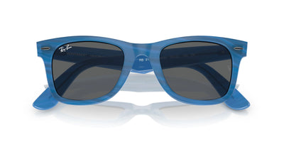 Ray-Ban Original Wayfarer RB2140 - Medium Photo Striped Blue/Dark Grey #colour_photo-striped-blue-dark-grey