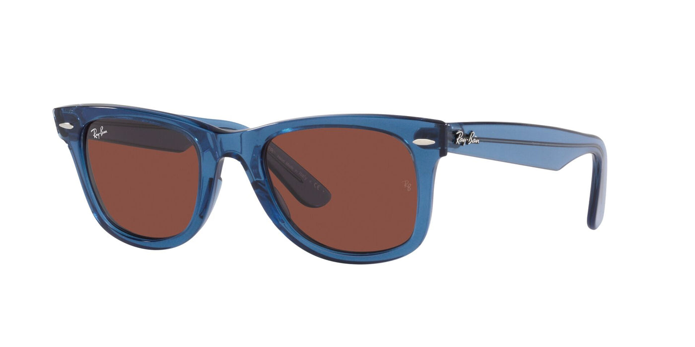 Ray-Ban Original Wayfarer RB2140 - Medium Transparent Blue/Red #colour_transparent-blue-red