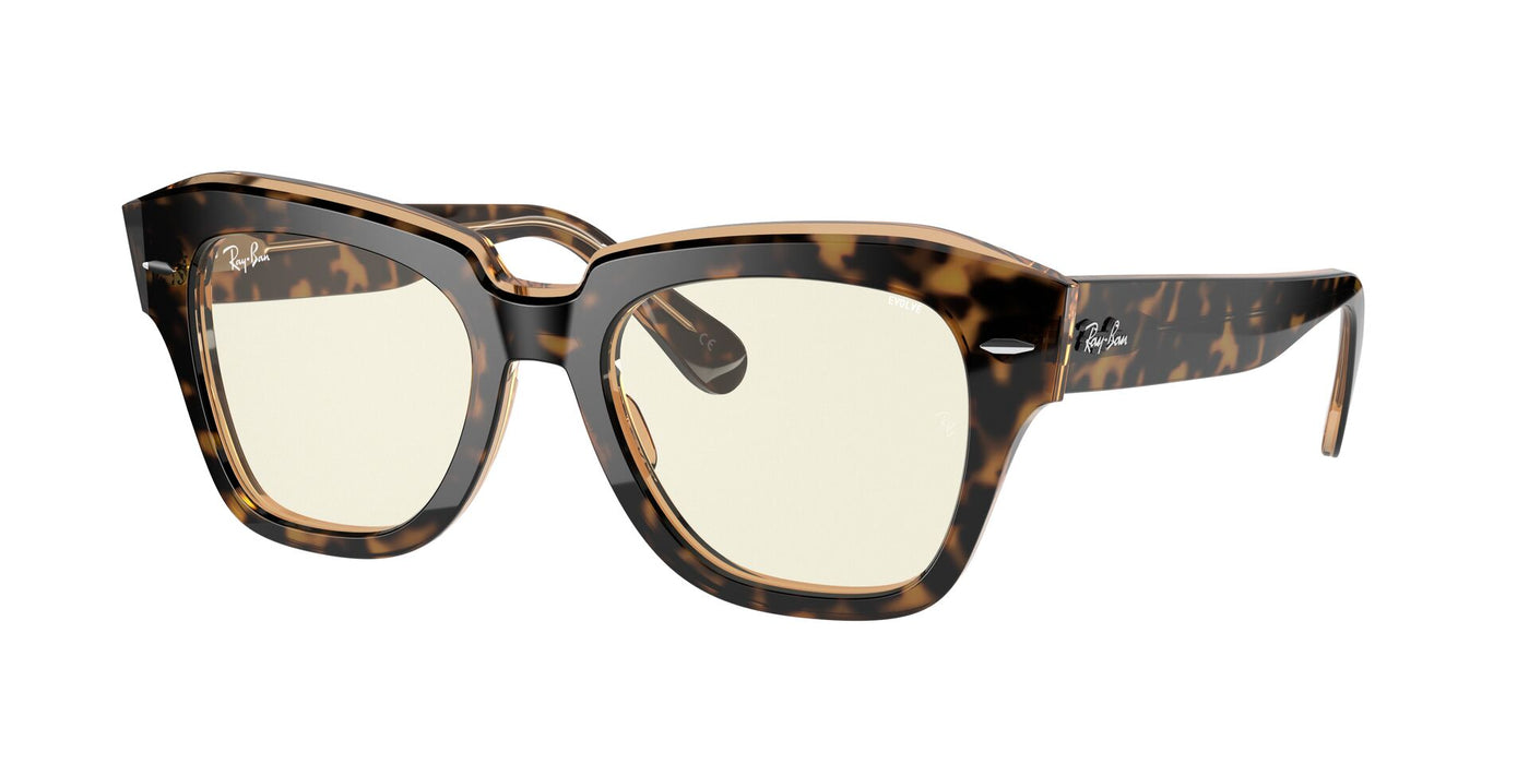 Ray-Ban State Street RB2186 Havana On Transparent Brown/Clear #colour_havana-on-transparent-brown-clear