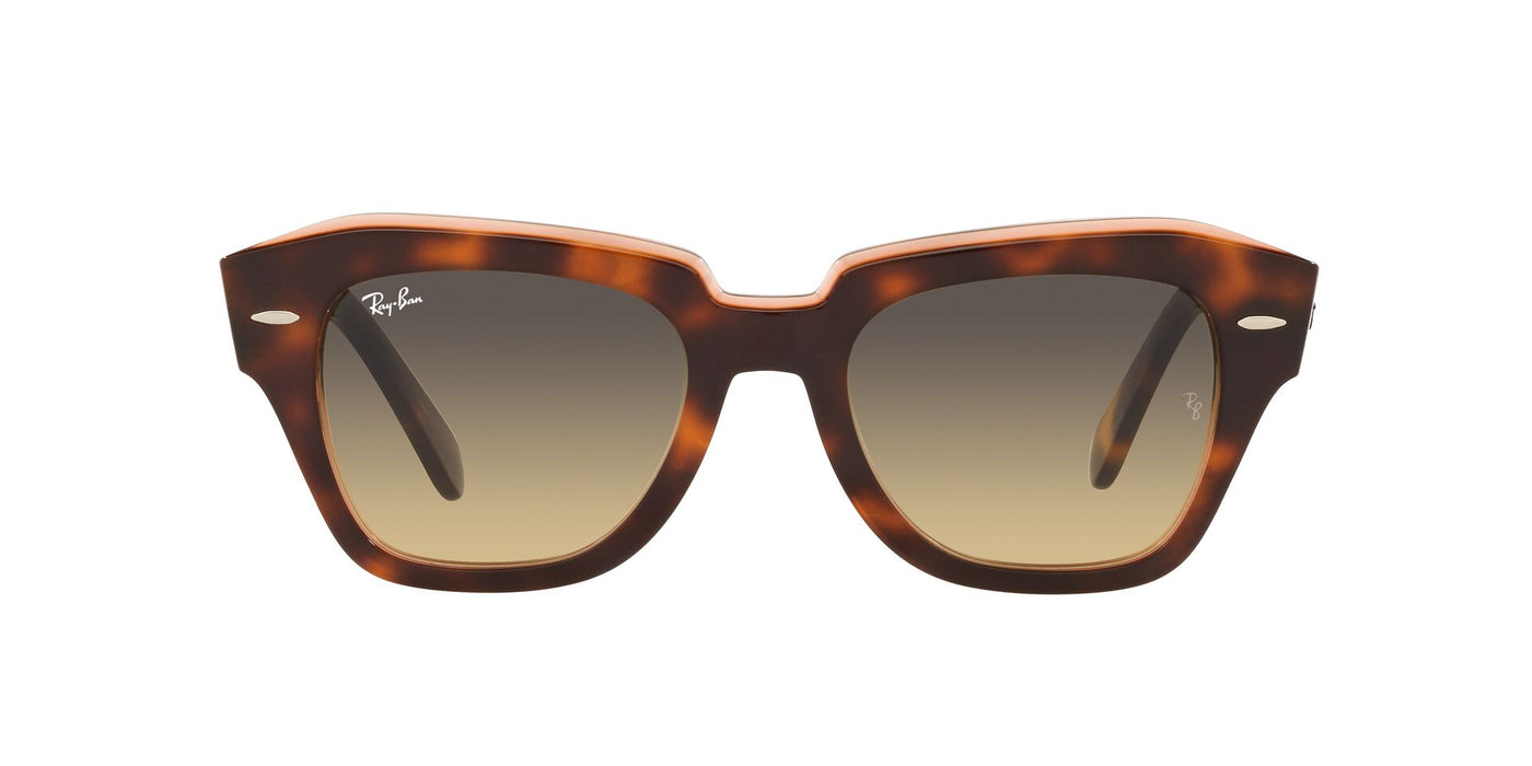 Ray-Ban State Street RB2186 Havana On Transparent Pink/Brown/Blue Gradient #colour_havana-on-transparent-pink-brown-blue-gradient