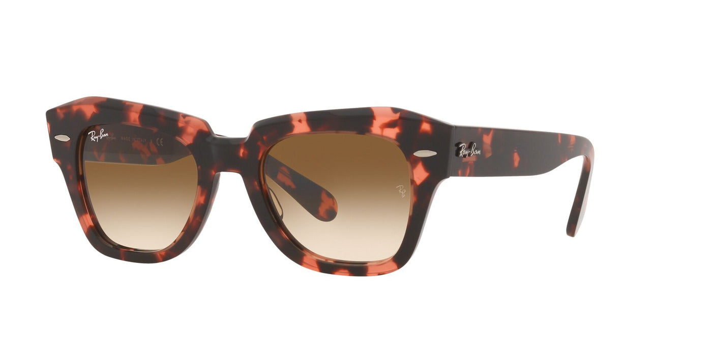 Ray-Ban State Street RB2186 Pink Havana/Light Brown Gradient #colour_pink-havana-light-brown-gradient