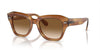 Ray-Ban State Street RB2186 Striped Brown/Clear-Brown #colour_striped-brown-clear-brown