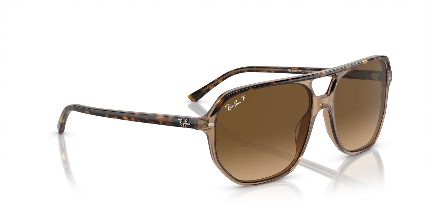 Ray-Ban Bill One RB2205 Havana On Transparent Brown/Brown Polarised #colour_havana-on-transparent-brown-brown-polarised