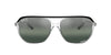 Ray-Ban Bill One RB2205 Black On Transparent/Silver-Blue Polarised #colour_black-on-transparent-silver-blue-polarised