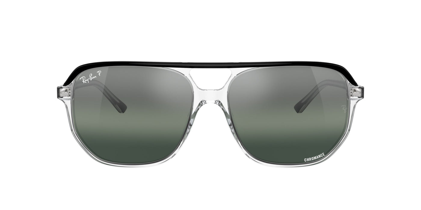 Ray-Ban Bill One RB2205 Black On Transparent/Silver-Blue Polarised #colour_black-on-transparent-silver-blue-polarised