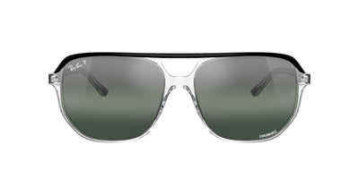 Ray-Ban Bill One RB2205 Black On Transparent/Silver-Blue Polarised #colour_black-on-transparent-silver-blue-polarised