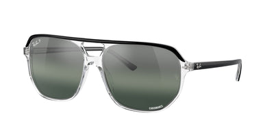 Ray-Ban Bill One RB2205 Black On Transparent/Silver-Blue Polarised #colour_black-on-transparent-silver-blue-polarised