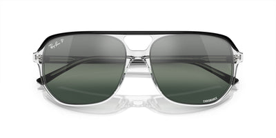 Ray-Ban Bill One RB2205 Black On Transparent/Silver-Blue Polarised #colour_black-on-transparent-silver-blue-polarised