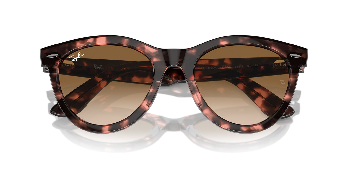 Ray-Ban Wayfarer Way RB2241 Pink Havana/Clear-Brown #colour_pink-havana-clear-brown