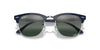 Ray-Ban Clubmaster RB3016 Blue On Silver/Silver-Blue Polarised #colour_blue-on-silver-silver-blue-polarised