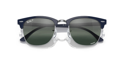 Ray-Ban Clubmaster RB3016 Blue On Silver/Silver-Blue Polarised #colour_blue-on-silver-silver-blue-polarised