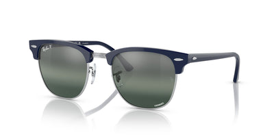 Ray-Ban Clubmaster RB3016 Blue On Silver/Silver-Blue Polarised #colour_blue-on-silver-silver-blue-polarised