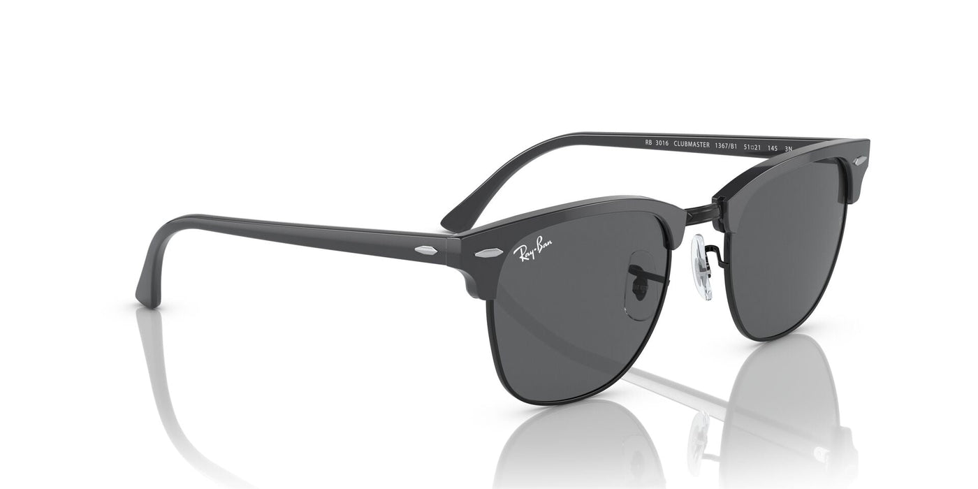 Ray-Ban Clubmaster RB3016 Grey On Black/Dark Grey #colour_grey-on-black-dark-grey