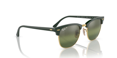 Ray-Ban Clubmaster RB3016 Green On Gold/Silver-Green Polarised #colour_green-on-gold-silver-green-polarised